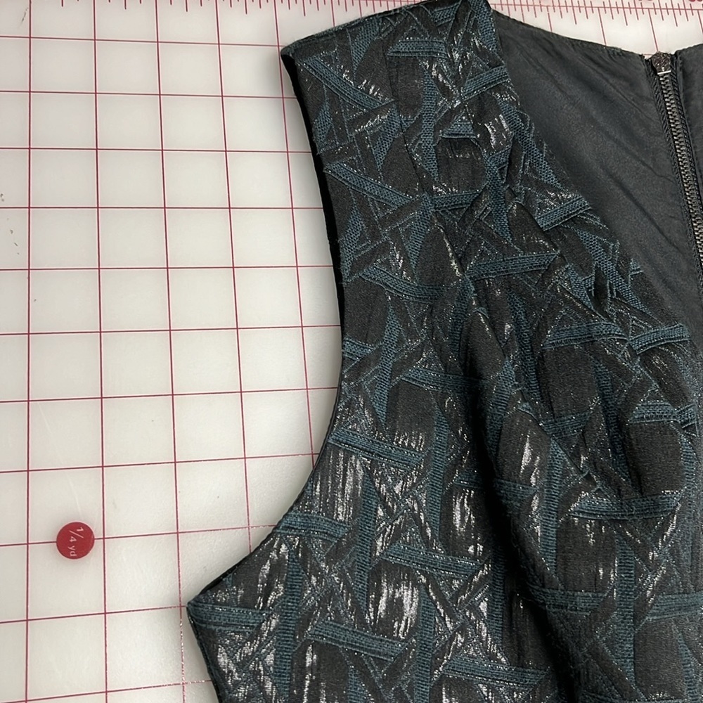 KIRNA ZABETE at TARGET Party Career Black Metallic Surplice Sleeveless Dress 14 - Picture 12 of 16